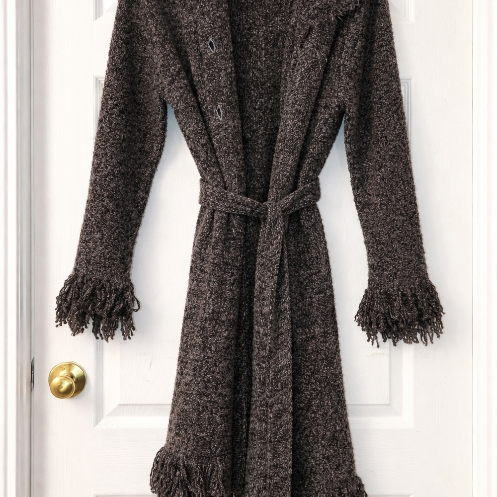 Cozy Michelle Nicole Brown Textured Coat